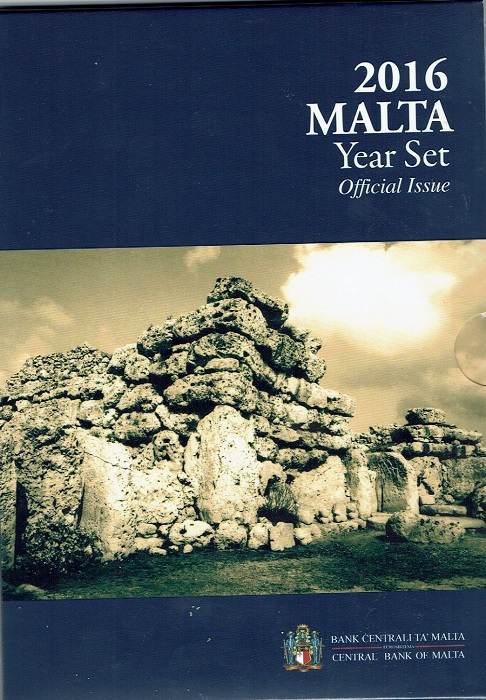 (afbeelding voor) BU Malta set 2016 met de COM munt erin